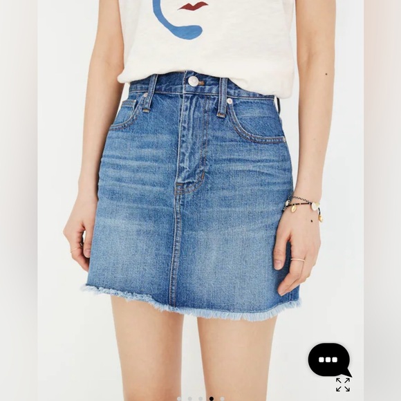 Madewell Light Blue Denim Mini Skirt - Picture 1 of 11